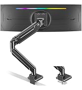 MOUNT PRO Heavy Duty Monitor Arm for Max 49 Inch Ultrawide Screens up to 44 lbs, Aluminum Premium...