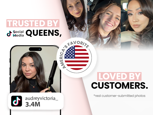 Hair Straightener &amp;amp; Curler 2 in 1 Black (LN-C6)