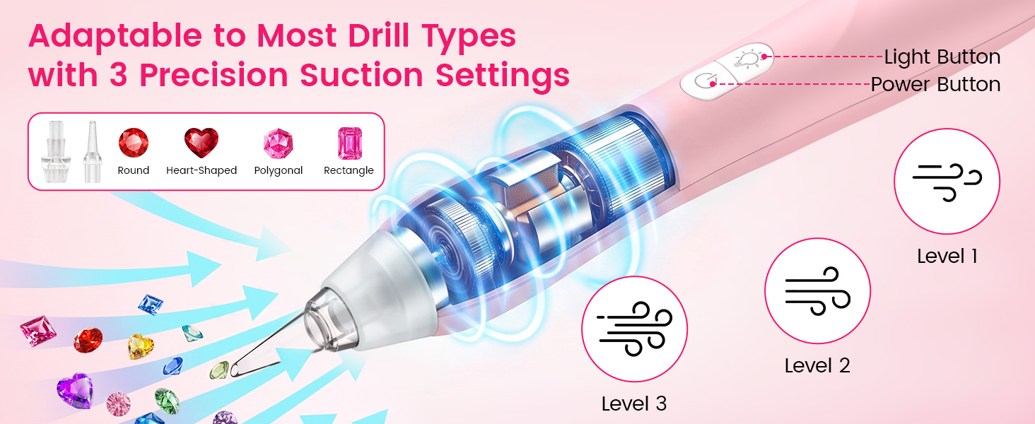 Electric Diamond Art Vacuum Pen
