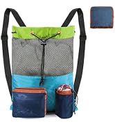 BeeGreen Gym Bags for Men Women Mesh Drawstring Backpack for Swim Sports Workout Gear Gifts for S...