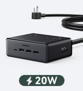 UGREEN Cruise Approved Power Strip, 4 AC Outlets, 4 USB (1 USB C), 5FT/1.5m Extension Cord, Charg...