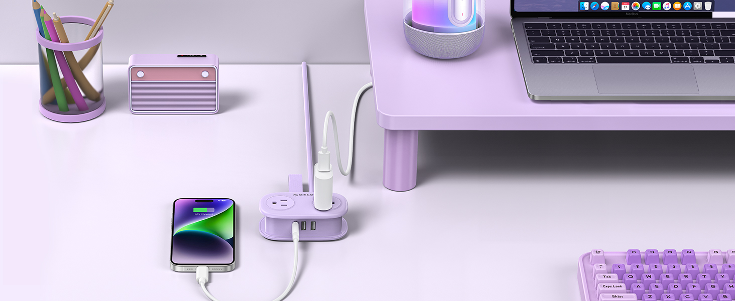 Orico 4FT Purple Power Strip