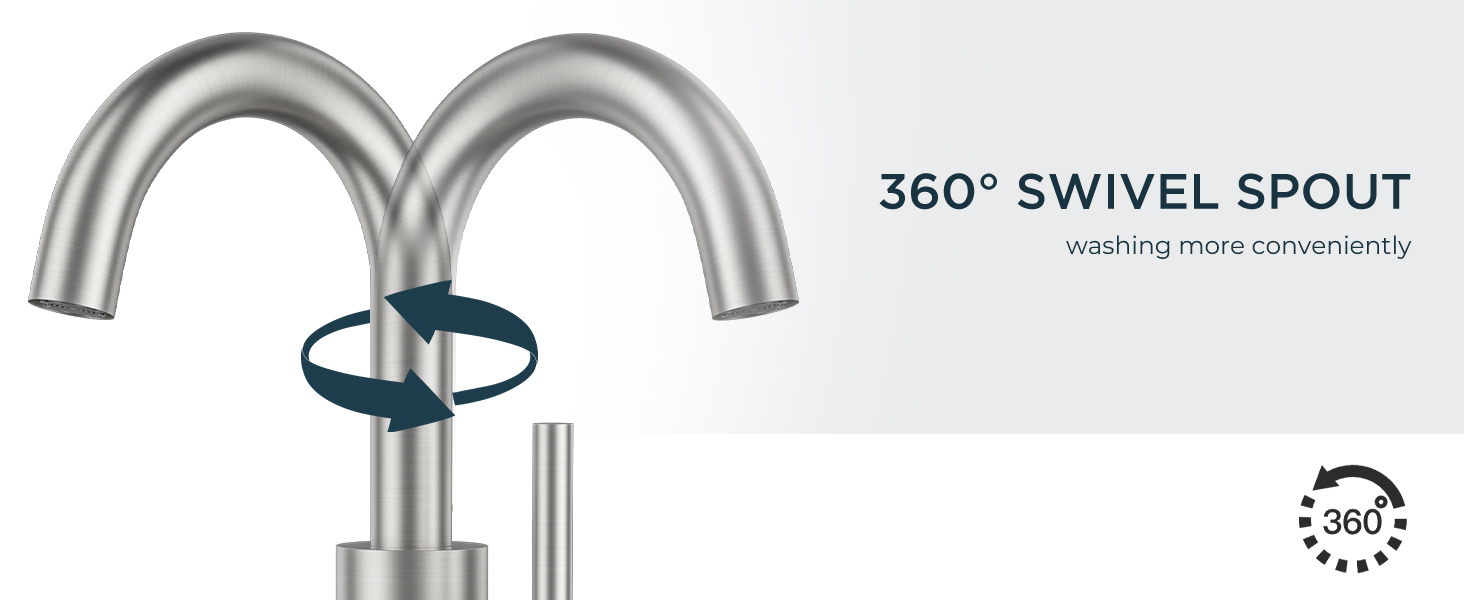 Rotable bathroom faucet