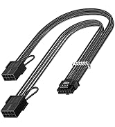 Fasgear PCI-e 5.0 12VHPWR Extension Cable: 30cm/1ft 16Pin (12+4) Male to PCIE 2x8Pin (6+2) Female...