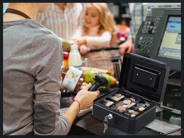 cash box with key