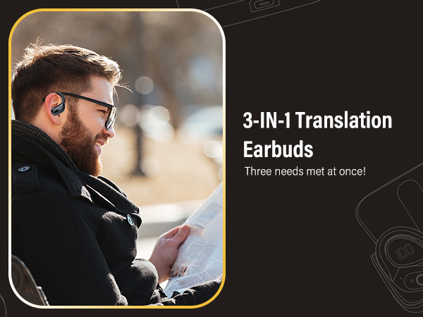 ear bud translator device all languages