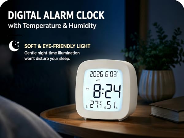 LCD bedroom alarm clock