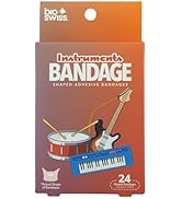 BioSwiss Bandages, Musical Instruments Shaped Self Adhesive Bandage, Latex Free Sterile Wound Car...
