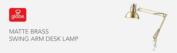 62000010 - Matte Brass Swing Arm Desk Lamp