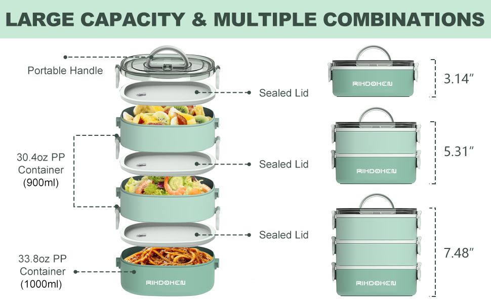 bento boxes lunch container lunch box food containers for lunch salad sandwich stackable lunch