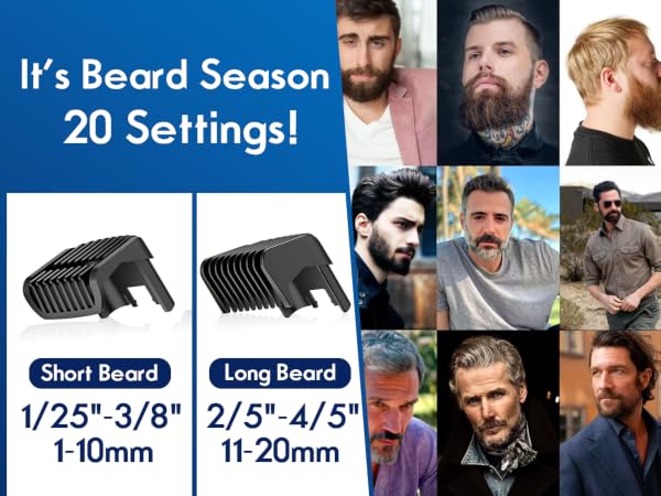 Vacuum Beard Trimmer for Men