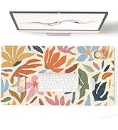 Colorful Star Abstract Floral Large Mouse Pad, Waterproof Office Desk Mat, Non-Slip Gaming Mouse ...