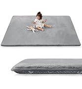 PAPAMAT 1.5" Thick Baby Play Mat for Floor, 59x79 Playpen Mat, Pro Soft Flannel Foam Mats Toddler...