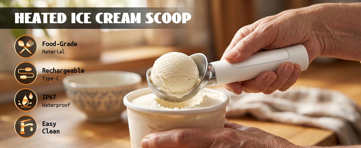 Heated Ice Cream Scoop