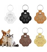 JiuruApex 5 Pcs Pet Hair Keychain, Paw Shaped Leather Fur Keepsake for Collecting Dog and Cat Hai...