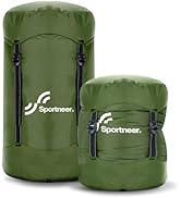 Sportneer Compression Sack, 13L/20L/40L/50L Sleeping Bag Stuff Sack, Tear-Resistant Ultralight Sl...