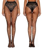 Gullora Women’s Patterned Black Tights – High-Waist Fishnet &amp; Sheer Stockings Collection