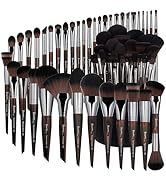Bueart Design 38Pcs Professional Makeup Brushes Set With Extra Large Holder,Premium Soft Syntheti...