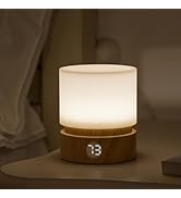 Smilodon Timer Night Light,Dimmable LED Bedside Lamp,Night Light Kids and Baby Nursery,Woodgrain,...