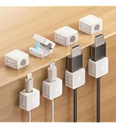 8 Pack Magnetic Cable Clips, Phone Cord Holder for Nightstand, Under Desk Cable Management, Canis...
