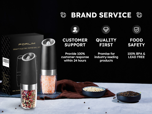 Gravity Electric Salt and Pepper Grinder Set