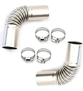 Air Diesel Parking Heater Exhaust Pipe, 24mm Stainless Steel Elbow Connector, Fits 13cm Exhaust T...