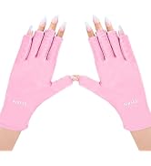 AIRSEE UV Gloves for Nail Lamp,Professional UPF50+ UV Protection for Manicures Nail Art,Fingerles...
