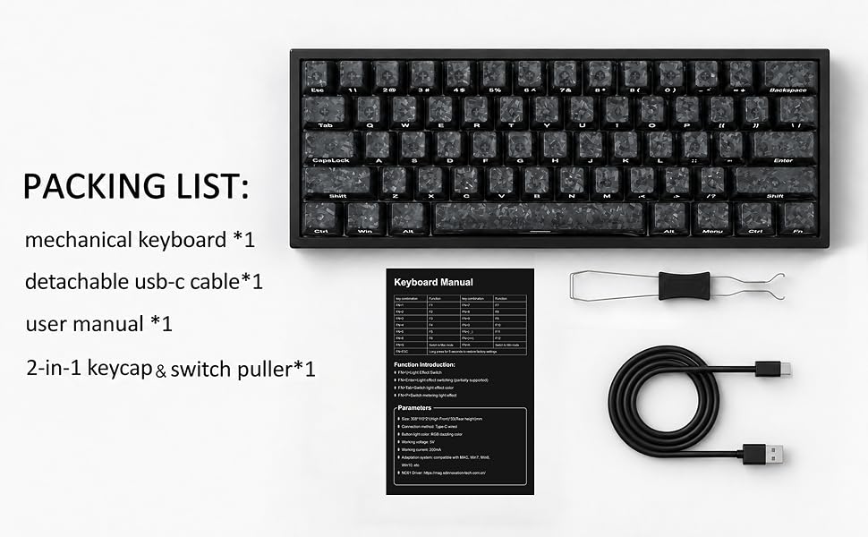 Keyboard Packing List