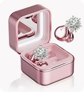 YUEHEMEI Women Clip On Wireless Earbuds with Snowflake Earrings, Bluetooth 6.0 Open Ear Headphone...