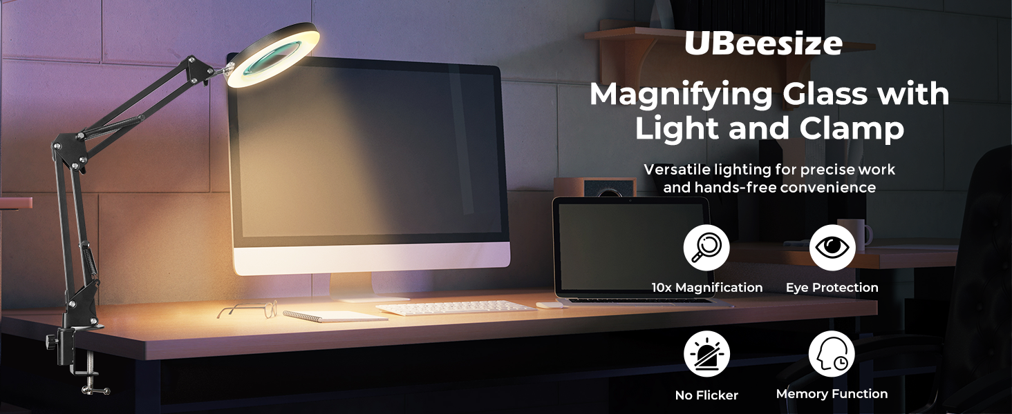 magnifying glass with light