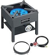 Concord Professional Single Banjo Wok Burner with Stand. Up to 270,000 BTU. Great for Home Brewin...
