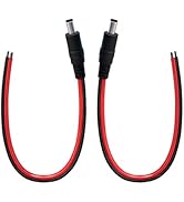 IMIYORE 0.8FT 5.5mmx2.1mm 14AWG Pigtail Cable Male Repair Cable DC 5521 Connector for CCTV Survei...