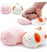 Squishy Dog &amp; Splash Piggy Stress Balls for Kids Squishy Ball Fidget Toys (2-Pack) Sensory Stress...