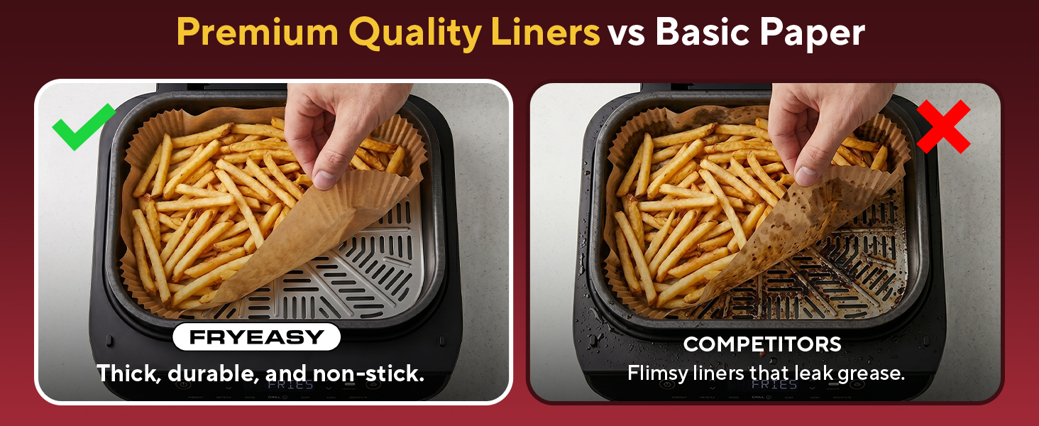 air fryer airfryer peper liners ninja foodi smart XL grill disposable parchment nonstick heat safe