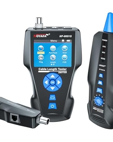 NOYAFA NF-8601S Network Cable Tester, Ethernet Tester Cable with LED Screen, PoE Test for RJ45/RJ11/...