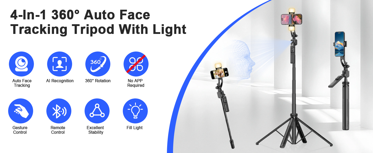 tripod for iphone with light