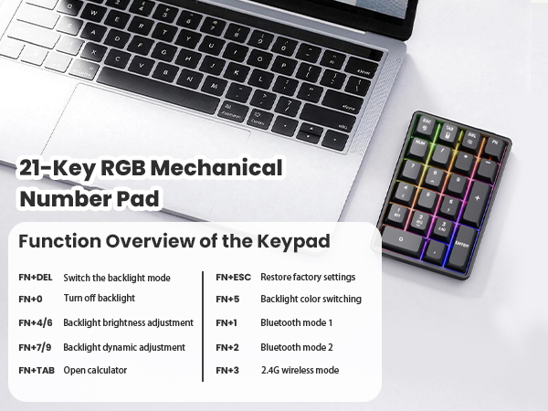 bluetooth number pad for laptop