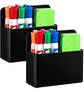 Banafich 2 Pcs Magnetic Dry Erase Marker Holder for Whiteboard, Plastic Magnetic Pen Holder for R...