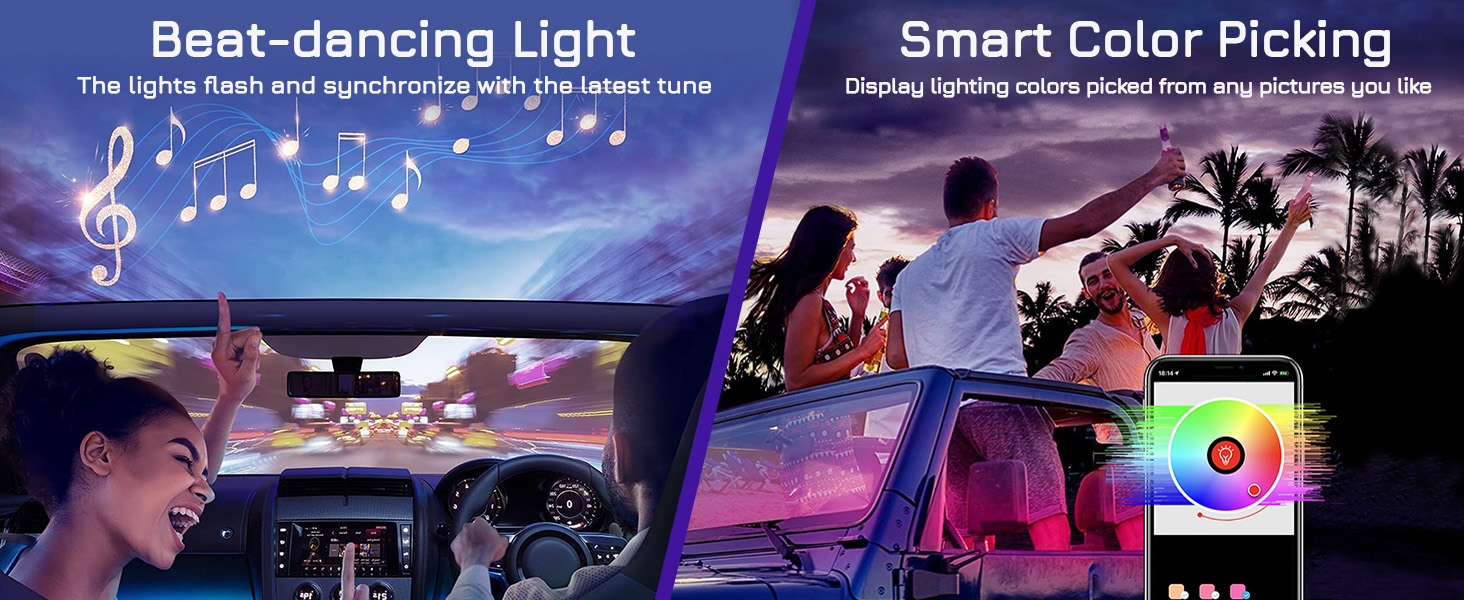 Car Ambient Lighting Kit Acrylic Interior Car LED Strip Light