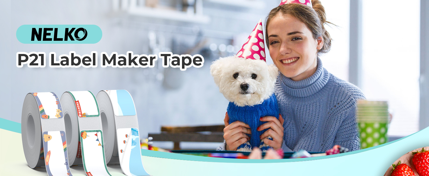 P21 Thermal Label Tape Birthday Theme