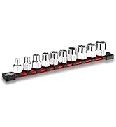 WORKPRO 3/8" Drive Socket Set, 10-Piece SAE CR-V Socket Set with Sturdy Socket Organizer, 6-Point...