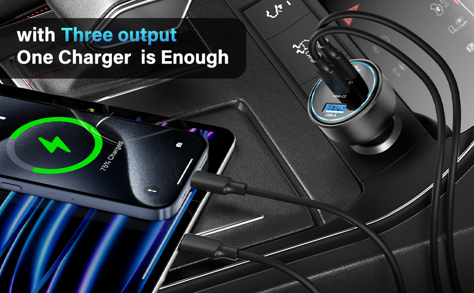 Support 3 Devices to Charge at the Same Time.