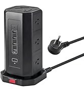 EP Power Strip Tower with USB Ports Surge Protector,Power Cord with 9 AC Outlet and 4 USB (3A 1C)...