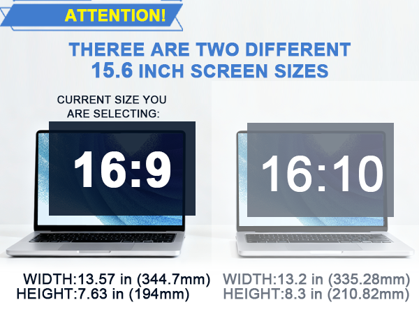15.6 Inch 16:9 Laptop Privacy Screen Filter
