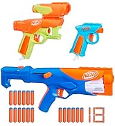 Nerf N Series Gear Up Pack, 3X Blasters, 18 Official Nerf N1 Darts Compatible Only with Nerf N S...