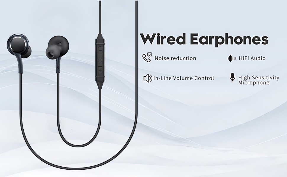 Wired in ear headphones