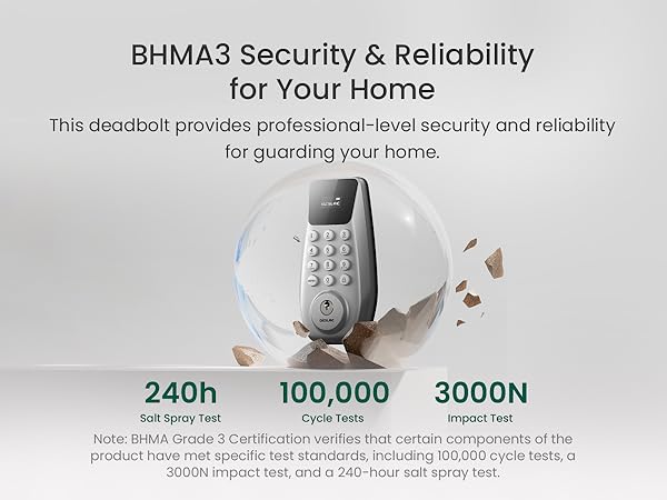 BHMA Grade 3 Certified