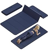 Foldable Yoga Mat, 74"Lx32"Wx1/3"Thick, Folding Exercise Mat, Non-slip Wide Pilates Mats for Home...