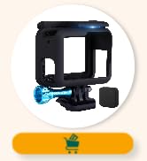 MiPremium Frame Mount Housing Case for GoPro Hero 7 6 &amp; 5 Black Silver &amp; White. Cover Shell Cage ...