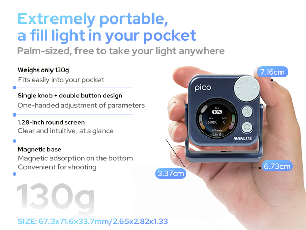 Pico RGB full color led video light